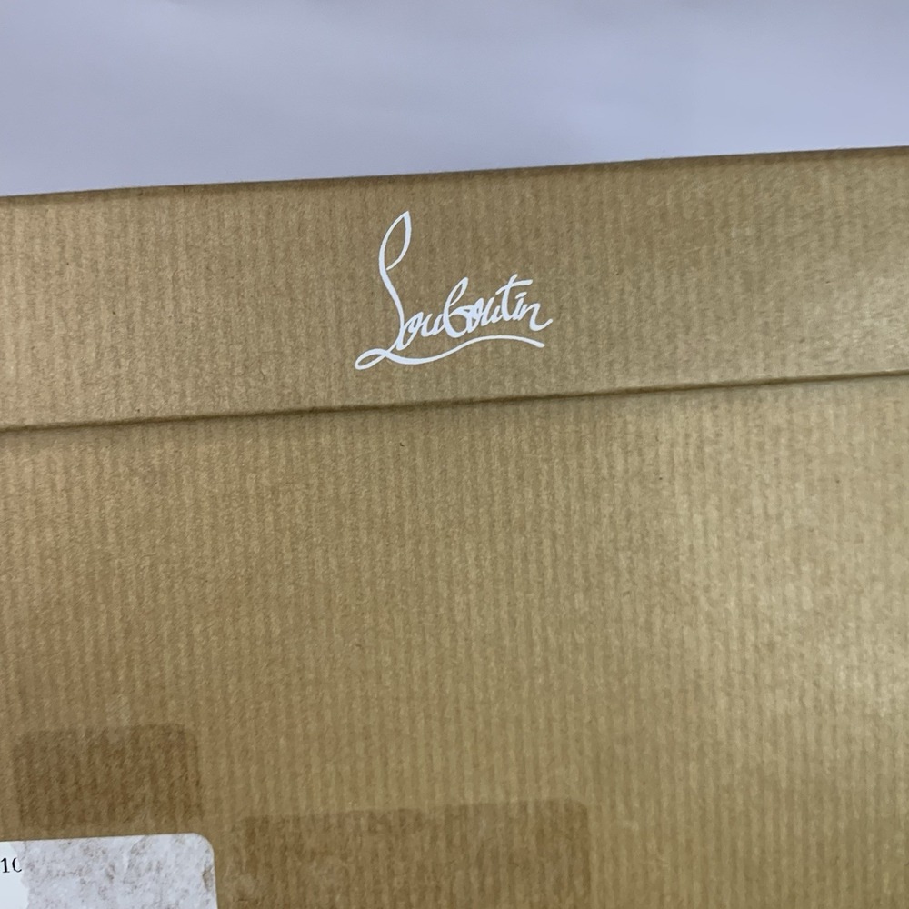 Christian Louboutin Chelsea Chick Booty 100 Calf Mini Crock Boots Leche Size 37 - Picture 14 of 14